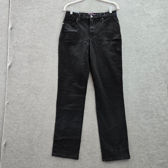 Gloria Vanderbilt Women Jeans 10 Black Amanda Taper Leg High Rise 31" Inseam NWT - Picture 1 of 15